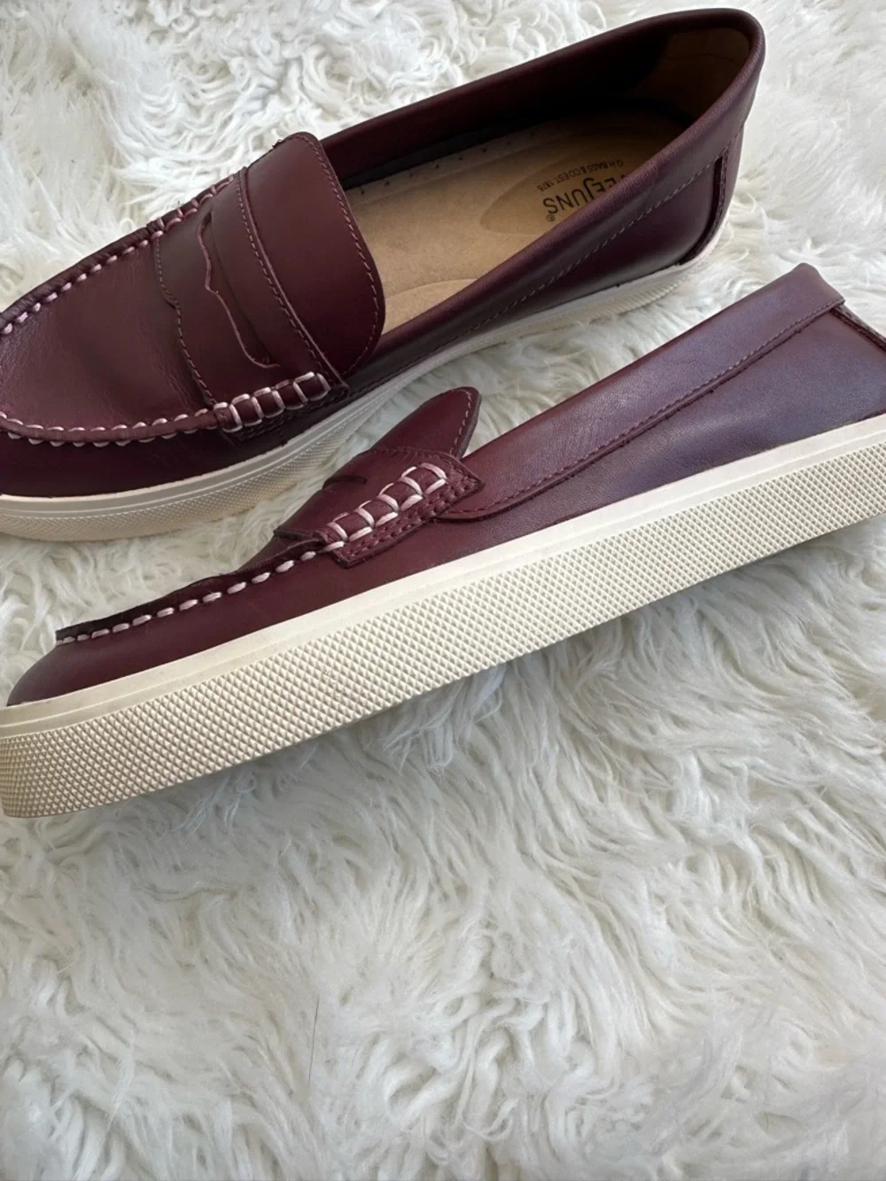 WEEJUNS Burgundy Leather Penny Loafers